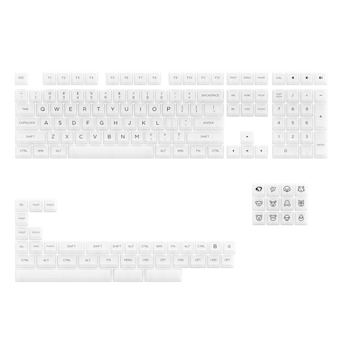 Bộ keycap AKKO trong suốt xuyên led AKKO Keycap set ASA Clear (PC / ASA-Clear profile / 155 nút)