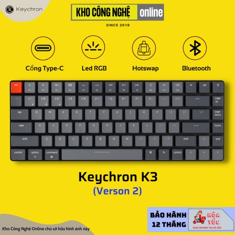 Keychron k3 - Bàn phím cơ Keychron K3 siêu mỏng hotswap (version 2)