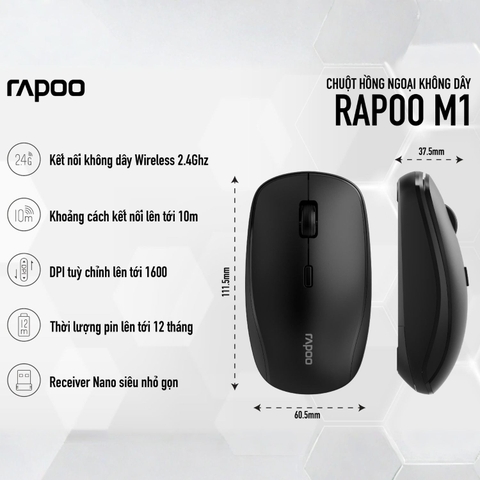 Chuột Không Dây Rapoo M1