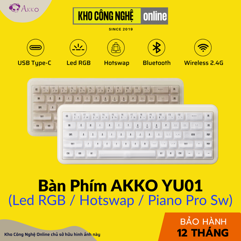 Bàn phím AKKO YU01 White Jade / Antique Jade (RGB / Hotswap / Piano Pro SW/ Multi-mode)