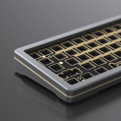 KIT bàn phím AKKO SPR67 – Gray (Full nhôm / Spring mount / Flex-cut / Mạch xuôi) - Hàng Chính Hãng