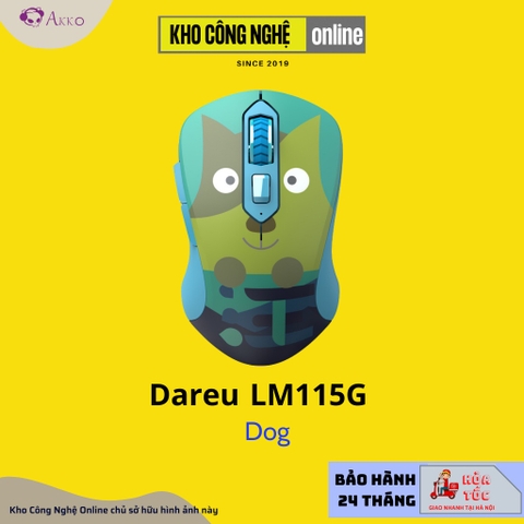 Chuột không dây DAREU LM115G Multi-Color Dragon / Cat / Bear / Dog / Monkey / Lion / Panda / Sheep