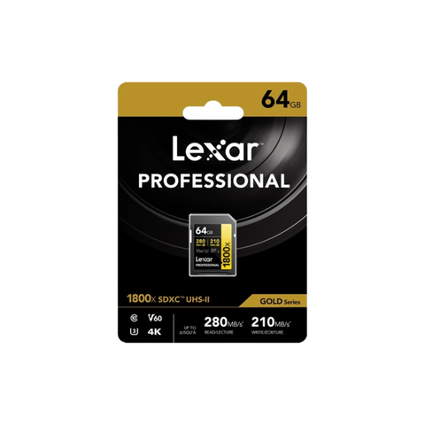 Thẻ nhớ Lexar SDXC Professional 1800x UHS-II U3 V60, 64GB / 128GB / 256GB