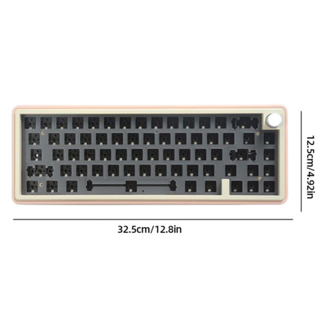 KIT LMK67 - KIT Bàn phím cơ LMK67 RGB mạch xuôi kết nối 3 chế độ (Nhôm CNC, Gasket Mount, QMK/VIA)