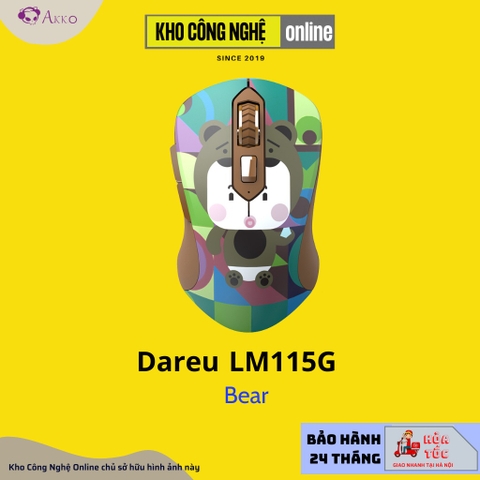 Chuột không dây DAREU LM115G Multi-Color Dragon / Cat / Bear / Dog / Monkey / Lion / Panda / Sheep