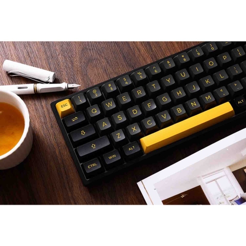 Bàn phím cơ AKKO 3068B Plus Black & Gold (Bluetooth 5.0 / Wireless 2.4Ghz / Hotswap / Foam tiêu âm / AKKO CS Jelly sw)