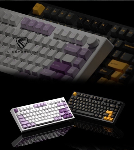 Bàn phím cơ FL-Esports GP75 CPM Polar Night / Taro Purple - Hàng chính hãng