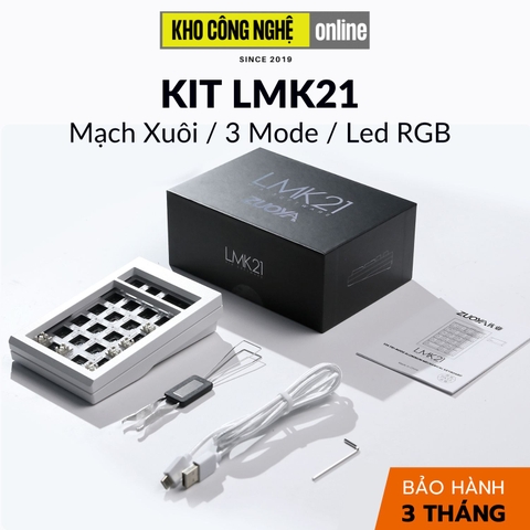 KIT Bàn phím cơ LMK21 | Nhôm CNC | Gasket Mount | 3 Modes | Hotswap | VIA