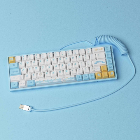 AKKO Coiled Cable (Black / White / Pink / Blue)