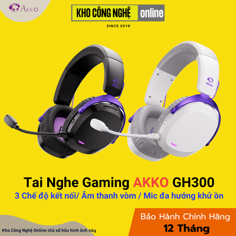 Tai nghe gaming Akko GH300 White ( Kết Nối Quad – Mode)