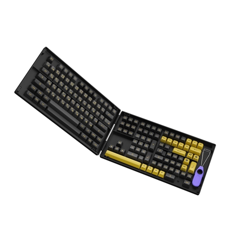 Keycap AKKO Black Gold (PBT Double-Shot/ASA profile/158 nút) - Hàng chính hãng