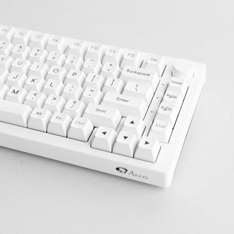 Bộ keycap AKKO Black on White BoW (ABS Double-Shot / SAL profile / 195 nút)