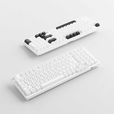 Bộ keycap AKKO Black on White BoW (ABS Double-Shot / SAL profile / 195 nút)