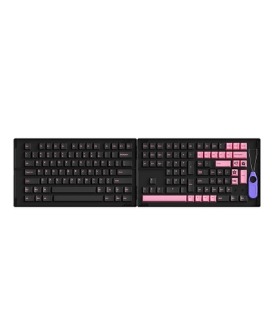 Keycap AKKO Black Pink (PBT Double-Shot/Cherry profile/229 nút)