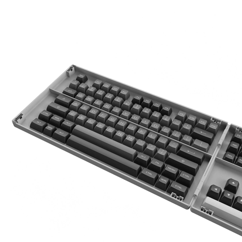 Bộ Keycap AKKO Black Silver (PBT Double-Shot/ASA profile/197 nút)
