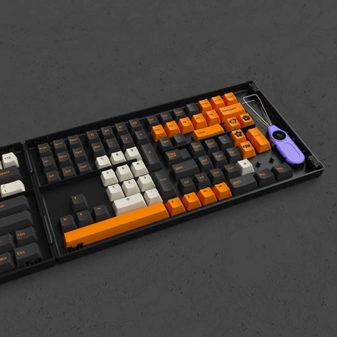 Keycap AKKO Carbon Retro (PBT Double-Shot/Cherry profile/229 nút)