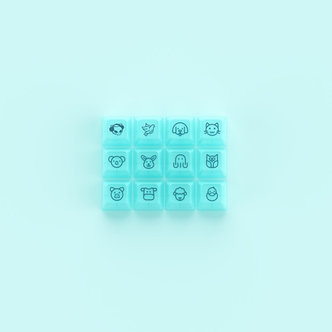 Bộ Keycap Akko Tiffany Blue (PC / ASA-Clear profile / 155 nút)