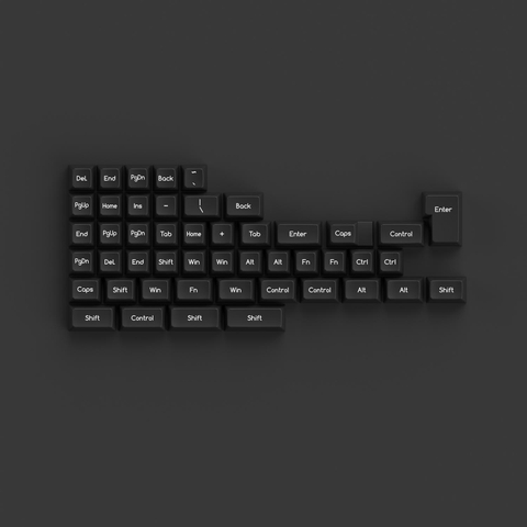 Bộ keycap AKKO White on Black WoB (ABS Double-Shot / SAL profile / 195 nút)