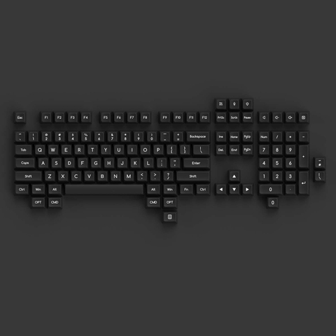 Bộ keycap AKKO White on Black WoB (ABS Double-Shot / SAL profile / 195 nút)