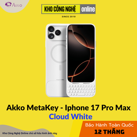Ốp Bàn Phím iPhone 17 Pro Max Akko MetaKey - Cloud White
