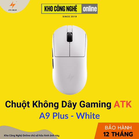 Chuột Gaming ATK A9 Plus Tri-mode NearLink White