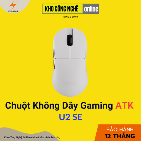 Chuột Không Dây Gaming ATK U2 SE Tri-mode - White