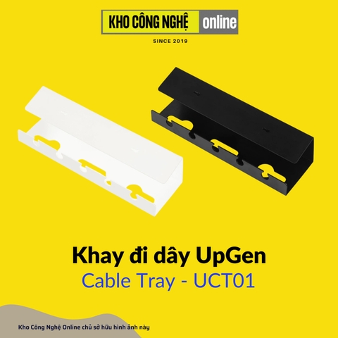 Khay Đi Dây UPGEN Cable Tray - Tối Ưu Không GIan, Giấu Ổ Cắm Gọn Gàng, Chống Nhiệt, Lắp Dễ Dàng