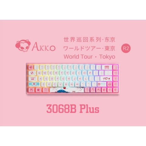 Bàn phím cơ AKKO 3068B Plus Black Gold / Blue on White / Black Cyan / World Tour Tokyo