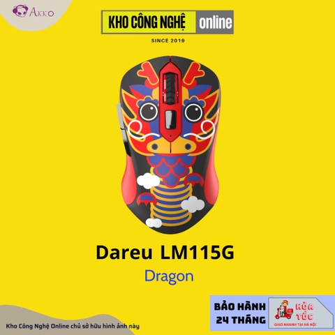 Chuột không dây DAREU LM115G Multi-Color Dragon / Cat / Bear / Dog / Monkey / Lion / Panda / Sheep