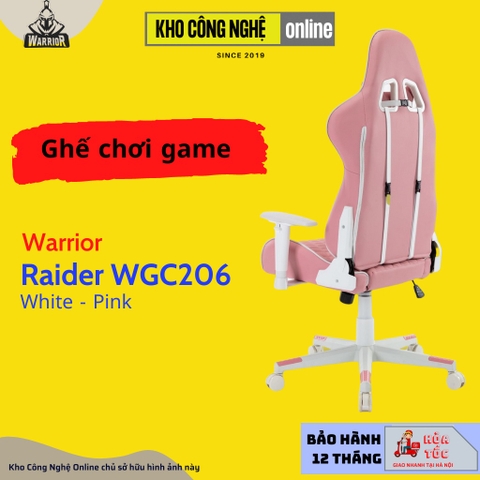 Ghế Gaming Warrior Raider Series WGC206 (White/Pink)
