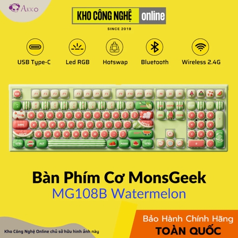 Bàn phím MonsGeek MG108B Watermelon (RGB / Hotswap / Piano Pro SW/ Multi-mode)