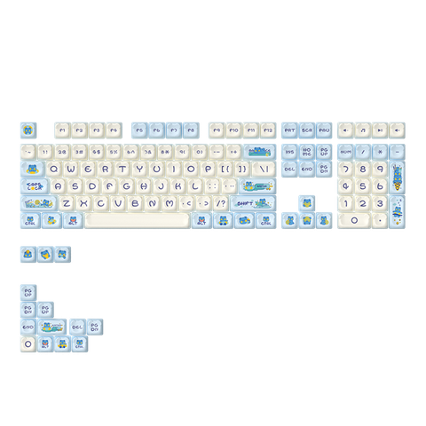 Bộ Keycap Akko Lemon Bear (PBT Dye-subbed / OEM profile / 122 nút)