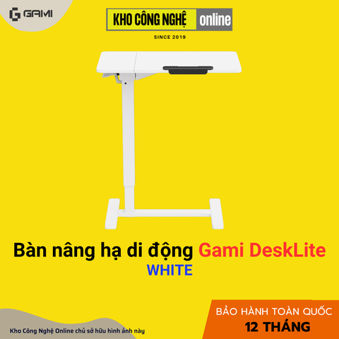 Bàn nâng hạ di động Gami DeskLite - Trắng