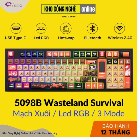 Bàn phím cơ AKKO 5098B Wasteland Survival (Multi-modes / Hotswap / Màn hình LCD / Switch Piano pro)