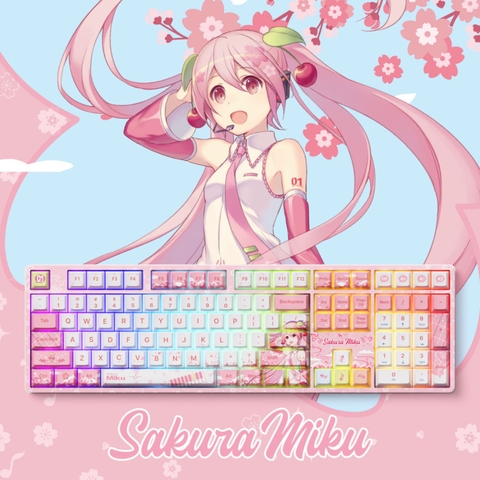 Bàn phím cơ AKKO 5108B Plus Sakura Miku (RGB / Hotswap / V3 Piano Pro sw)