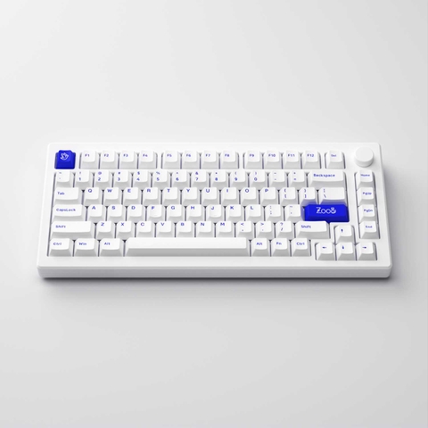 Bàn phím cơ AKKO MOD007 PC Blue on White (Hotswap / Gasket Mount / Clacky / Mạch Xuôi / CS Switch)