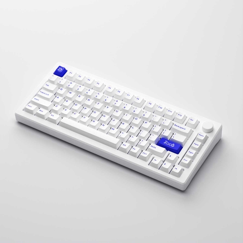 Bàn phím cơ AKKO MOD007 PC Blue on White (Hotswap / Gasket Mount / Clacky / Mạch Xuôi / CS Switch)