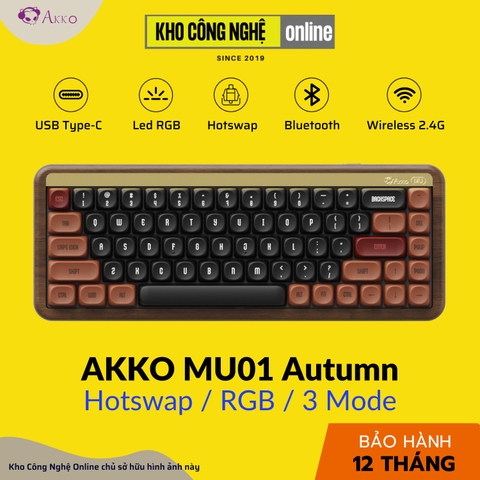Bàn phím cơ AKKO MU01 Joy of Life (Hotswap / RGB / Multi-Modes / Switch V3 Piano Pro) - Hàng Chính Hãng
