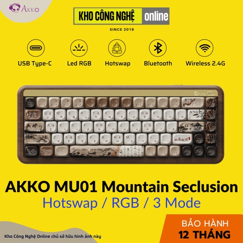 Bàn phím cơ AKKO MU01 Joy of Life (Hotswap / RGB / Multi-Modes / Switch V3 Piano Pro) - Hàng Chính Hãng