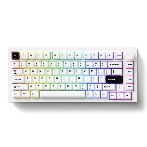 Bàn phím cơ MonsGeek M1 V5 Black on white Mirror Switch