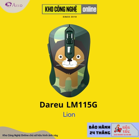 Chuột không dây DAREU LM115G Multi-Color Dragon / Cat / Bear / Dog / Monkey / Lion / Panda / Sheep