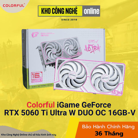 Card màn hình Colorful iGame GeForce RTX 5060 Ti Ultra W DUO OC 16GB-V