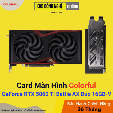 Card màn hình Colorful GeForce RTX 5060 Ti Battle AX Duo 16GB-V