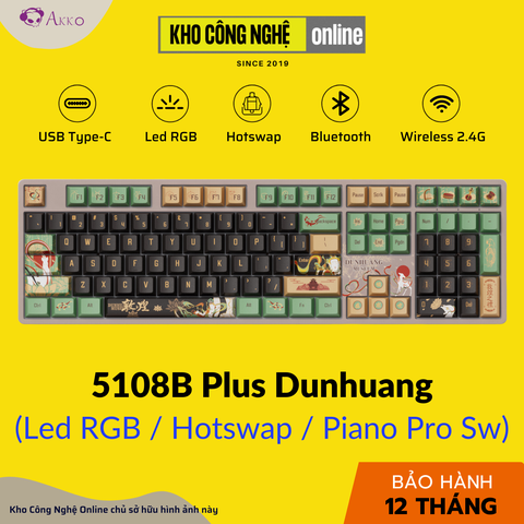 Bàn phím AKKO 5108B Plus Dunhuang (RGB / Hotswap / Piano Pro SW/ Multi-mode)