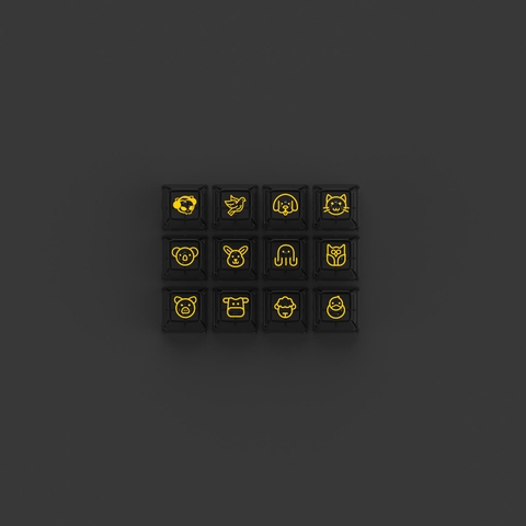 AKKO Clear Keycaps Set v2 – Black (PC / ASA profile / 155 nút) - Hàng chính hãng