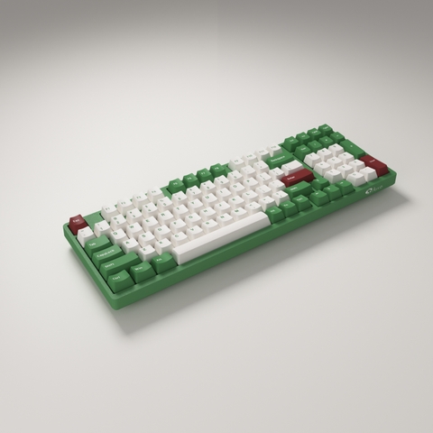 Bàn Phím Cơ Akko 3098B Matcha Red Bean (3 Chế độ kết nối / Led RGB / Hotswap / Switch Akko Piano Pro) - Hàng Chính Hãng