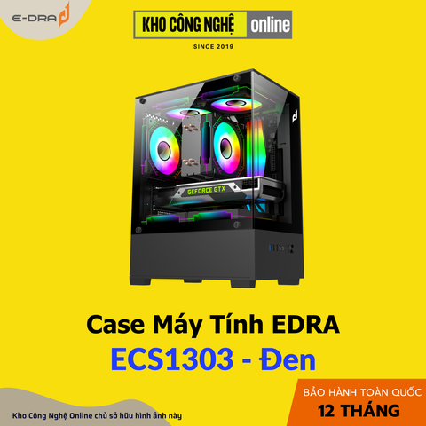 Vỏ Case máy tính EDRA ECS1303 - Đen