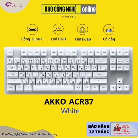 Bàn phím cơ AKKO ACR87 Blue (Hotswap / RGB / AKKO CS sw Jelly Blue)