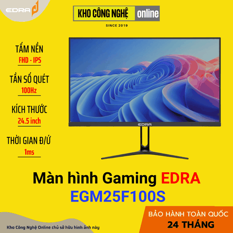 Màn hình gaming EDRA EGM25F100S inch FullHD 100hz