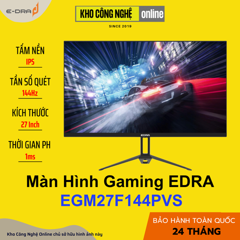 Màn hình Gaming EDRA EGM27F144PVS 27 inch FullHD 144Hz